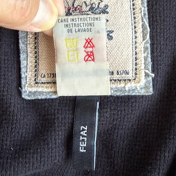 Buffalo David Bitton Sweatshirt Jacket Mens L Gray Distressed Look Printed Logo - Picture 15 of 16